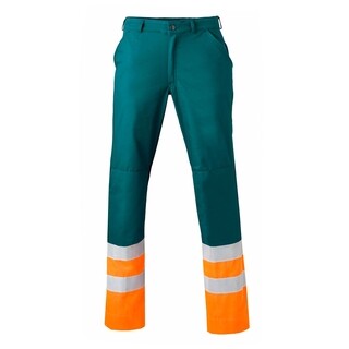 Image of HaVeP Werkbroek High Visibility 8397 Groen/Fluor oranje Maat 48