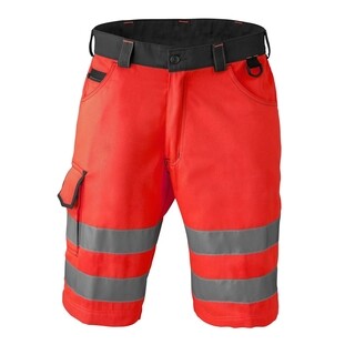 Image of HaVeP High Visibility Bermuda 8703 Kleur Fluor rood/charcoal grijs Maat 52