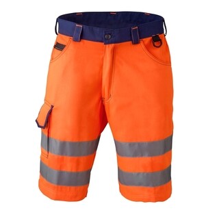 Image of HaVeP High Visibility Bermuda 8703 Kleur Fluor oranje/marine Maat 48