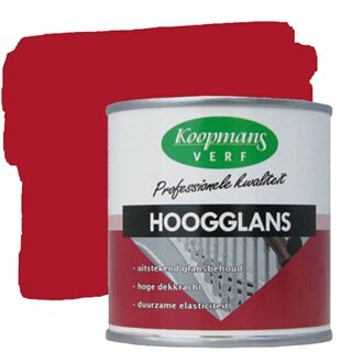 Image of Koopmans Hoogglansverf 330 Signaalrood -0,25 liter