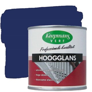 Image of Koopmans Hoogglansverf  42 Blauw - 0,25 liter