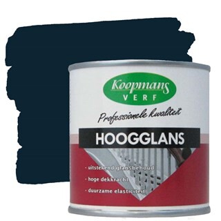 Image of Koopmans Hoogglansverf 514 Hindelooper Blauw - 0,25 liter