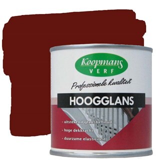 Image of Koopmans Hoogglansverf 514 Hindelooper Rood - 0,25 liter