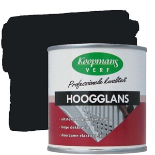 Image of Koopmans Hoogglansverf 570 Zijdezwart - 0,75 liter