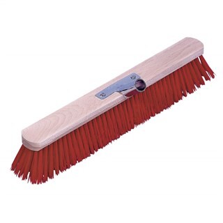 Image of Stalbezem PPN Rood 60 cm Met Stokhouder