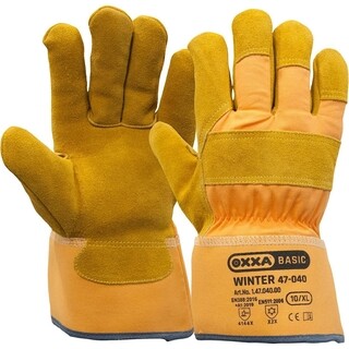 Image of OXXA Werkhandschoen Winter, Splitleer + Voering, A10 XL