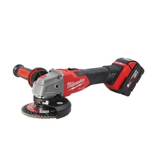 Image of Milwaukee M18 FUEL Haakse slijper 125 mm, geremd, schuifschakelaar, 2 x 5,0 Ah