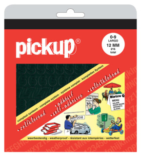 Image of Pickup Cijfers 0 t/m 9 Zwart Largo 12mm