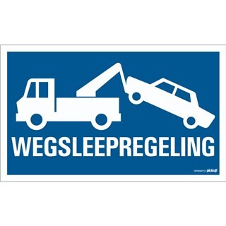 Image of Pickup Bord 330x200 mm Wegsleepzone Ned. Tekst