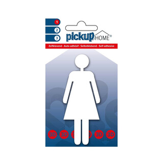 Image of Pickup 3d Home Picto Zelfklevend Vrouw Wit
