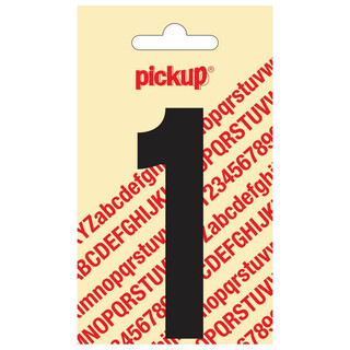 Image of Pickup Plakcijfer Nobel 90 mm Zwart 1