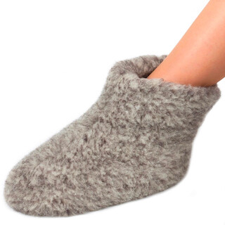 Image of Woolwarmer Sloffen Wol Grijs Maat 37