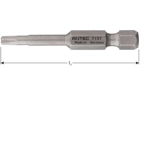 Image of Rotec T 20x152mm Torx Schroefbit Pro 1/4" - p/st