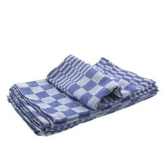 Image of Droogdoek Blauw Geblokt (6 Stuks) - 65 x 65 Cm