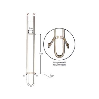 Image of Suevia Inox U Aansluitbuis 3/4" 2 X Nippel