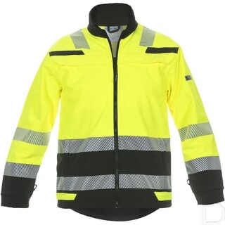 Image of Hydrowear Softshell Jack Telford Hi-Vis Geel/Zwart Maat L