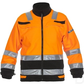 Image of Fleecejack Torgau High Visible Hi-Vis Oranje/Zwart Mt. XL