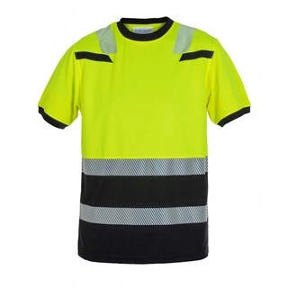 Image of Hydrowear T-shirt Tulsa Trendy Hi-Vis Geel/Zwart - XS