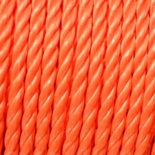 Image of Touw polypropyleen 8 mm 3 strengs oranje 220 meter