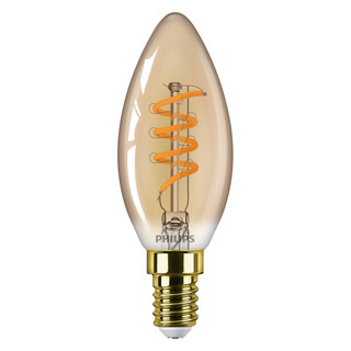 Image of Philips Filamentkaarslamp amber 15W B35 E14