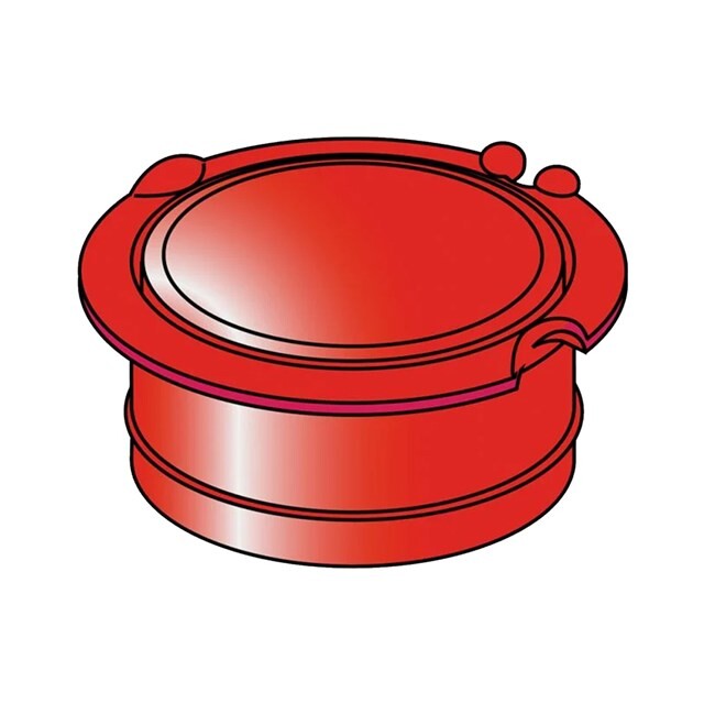 Product image 1 of Brabantia Afsluitdeksel voor grondanker 45 mm rood