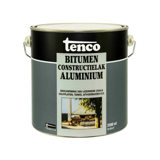 Product image 1 of Tenco Bitumen Constructielak Dekkend Aluminium 2,5 L.