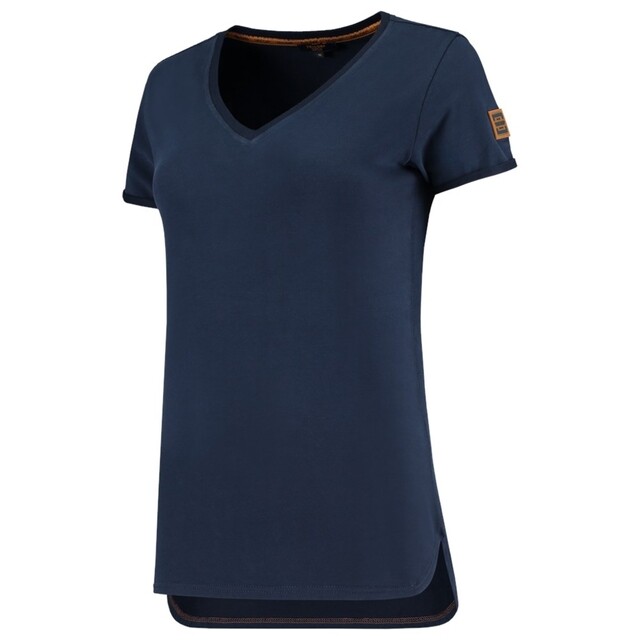 Product image 1 of Tricorp Dames T-Shirt Premium 104006 180gr Slim Fit V-Hals Ink Maat L