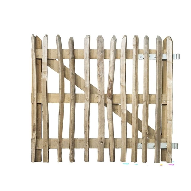 Product image 1 of Poort kastanje rolhek op eiken frame  90 x 100 cm