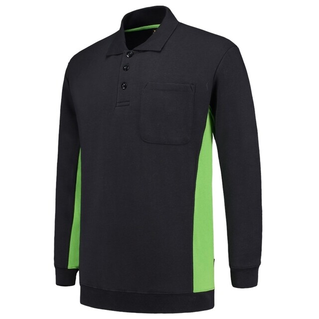 Product image 1 of Tricorp Polosweater Marine-Lime Maat 3XL