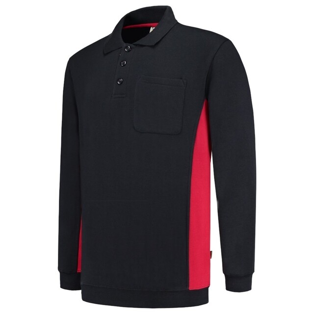 Product image 1 of Tricorp Polosweater Marine-Rood Maat 3XL