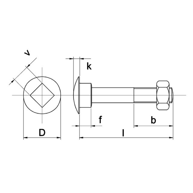 Product image 1 of Slotbout Din 603/555 Galv.Verzinkt M 12 X 140 - 25