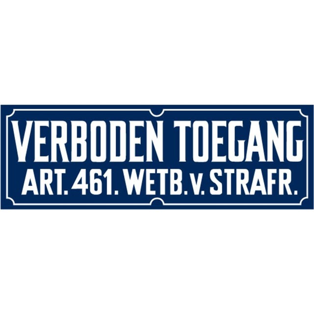 Product image 1 of Bord Verboden Toegang 35 x 12 Cm - Kunststof