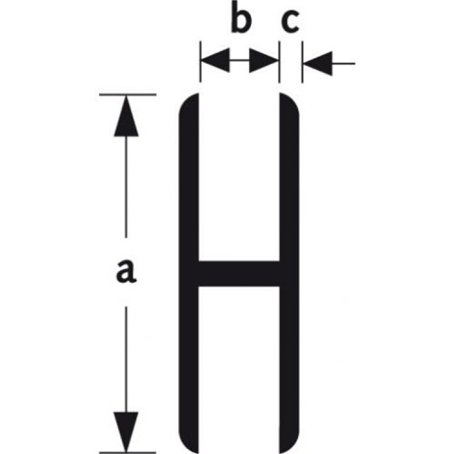 Product image 1 of H-profiel aluminium 2 meter