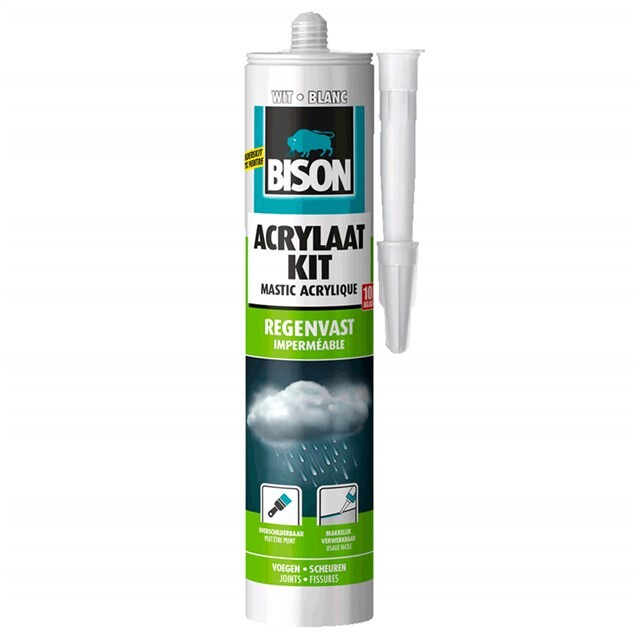 Product image 1 of Bison Acrylaatkit Regenvast Wit 310 ml