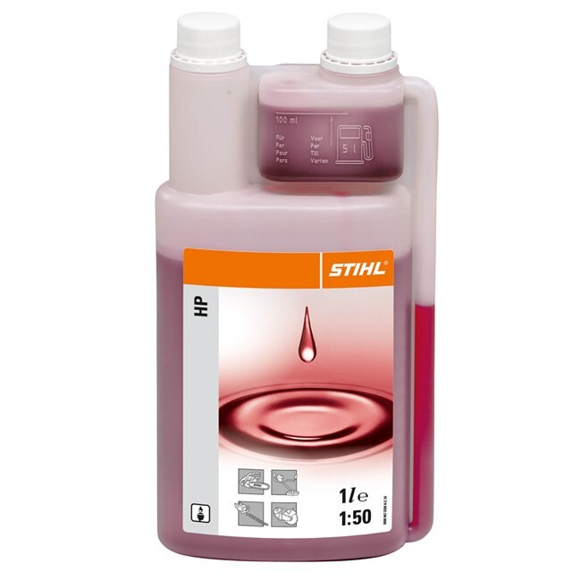 Product image 1 of Stihl Tweetaktolie HP Doseerfles 1 Liter (Voor 50 Liter)