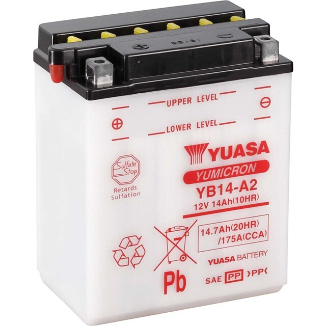 Product image 1 of Yuasa YB14-A2 Motoraccu 12 V 14 Ah TBV Timberwolf Zitmaaier