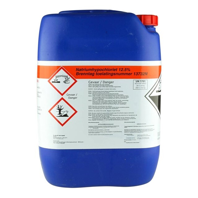 Product image 1 of Natriumhypochloriet (Chloor) 12,5% - 20 Liter