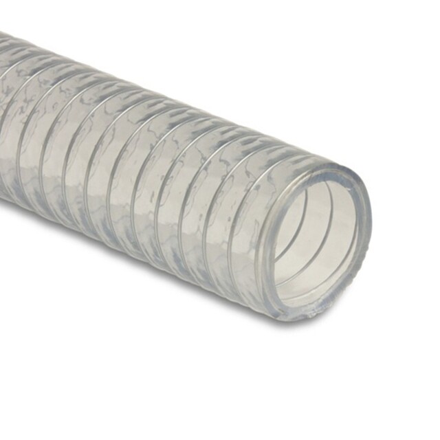 Product image 1 of Mega Profec Spiraalslang Megasteel PVC/staal 152 mm 2 bar transparant - 20 meter