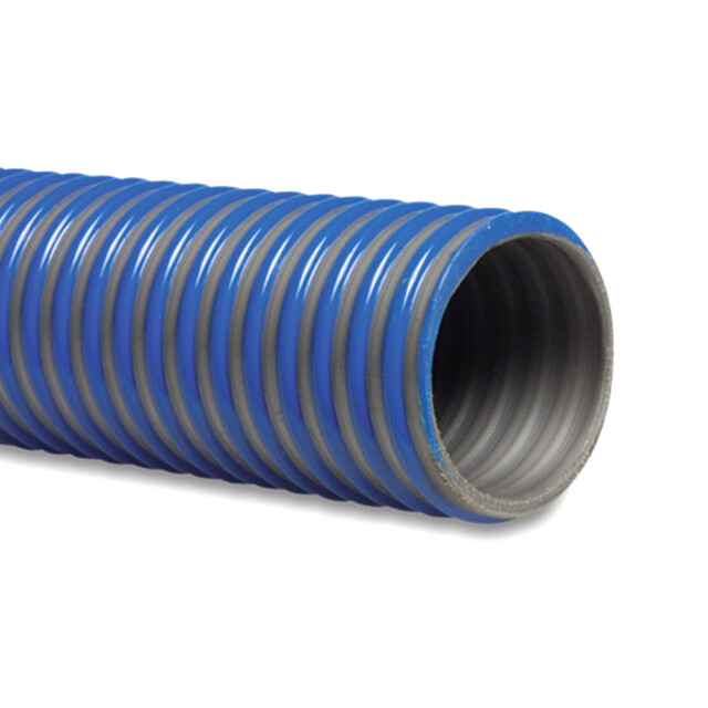 Product image 1 of Mega Profec Spiraalslang Agriflex PVC 102 mm 3 bar blauw/grijs - 6 meter