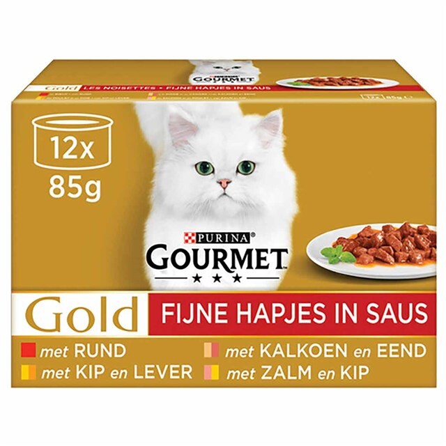 Product image 1 of Gourmet Nat Fijne Hapjes Gold 12-Pack 85 gr