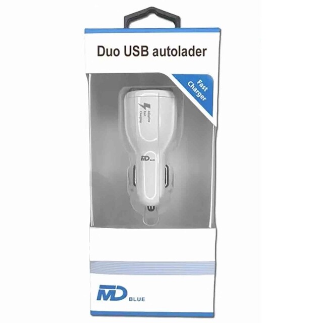 Product image 1 of MD BLUE Autolader Duo 3,1A Wit