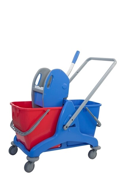 Product image 1 of Mopwagen met pers kunststof 2x25 ltr