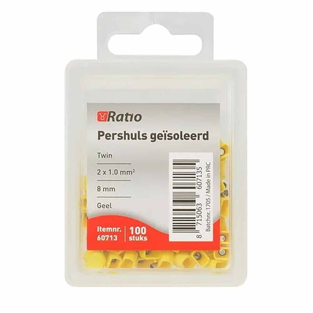 Product image 1 of Pershuls Geïsoleerd. Twin 2x1mm² 8mm 100st
