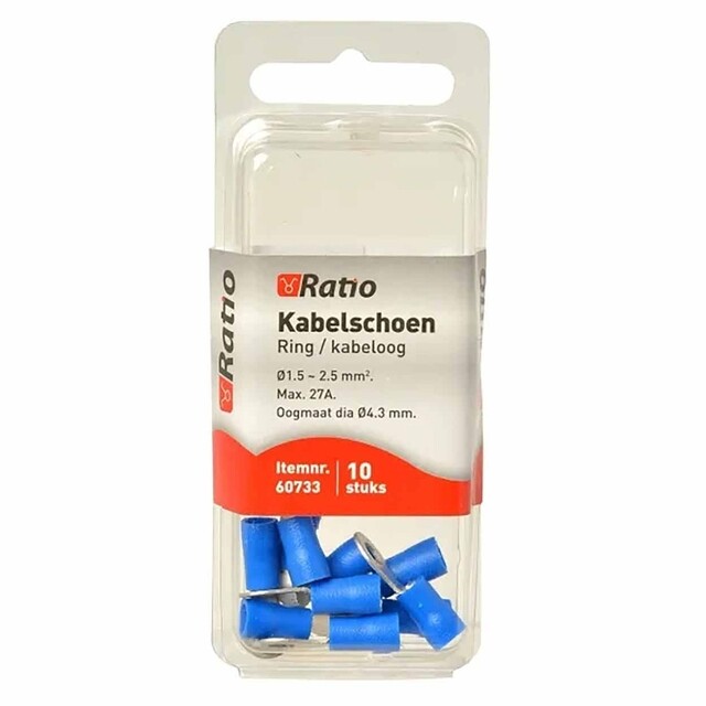 Product image 1 of Kabelschoen oog BM=4mm 1,5-2,5mm² - 10st in blister