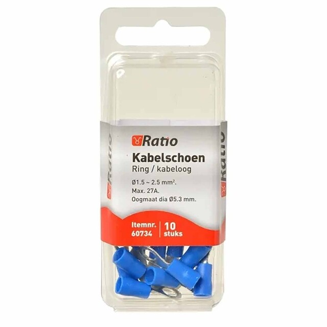 Product image 1 of Kabelschoen oog BM=5mm 1,5-2,5mm² - 10st in blister