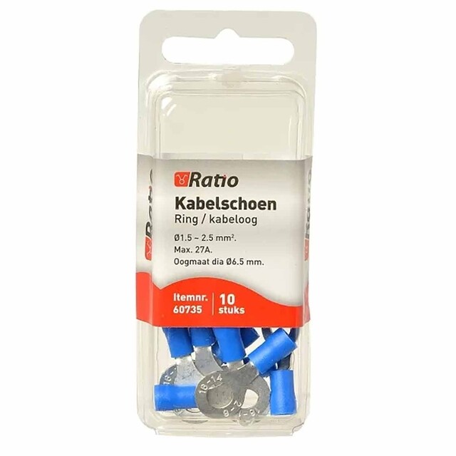 Product image 1 of Kabelschoen oog BM=6mm 1,5-2,5mm² - 10st in blister