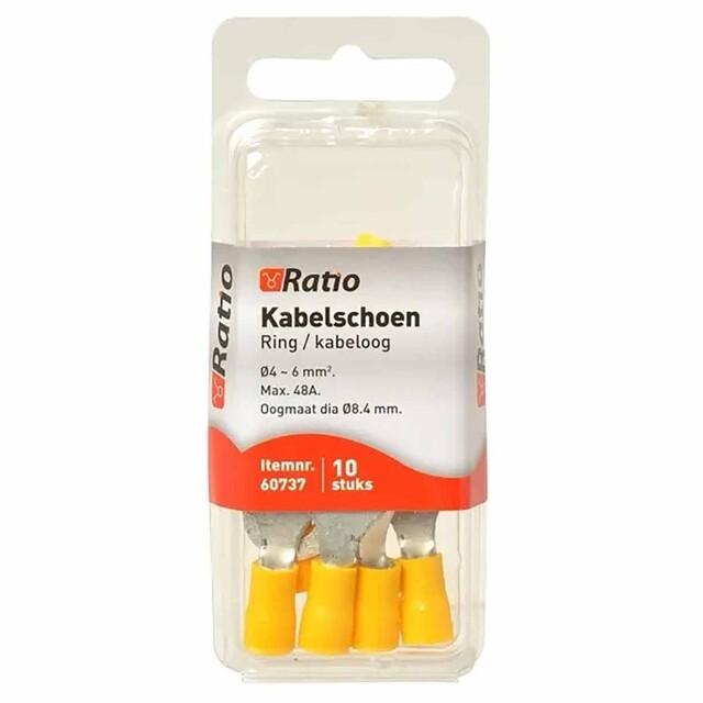 Product image 1 of Kabelschoen oog BM=8mm 4-6mm² - 10st in blister