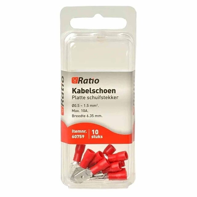 Product image 1 of Kabelschoen vlakstekker 0,5-1,5mm² - 10st in blister