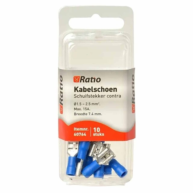 Product image 1 of Kabelschoen contra vlakstekker 1,5-2,5mm² - 10st in blister