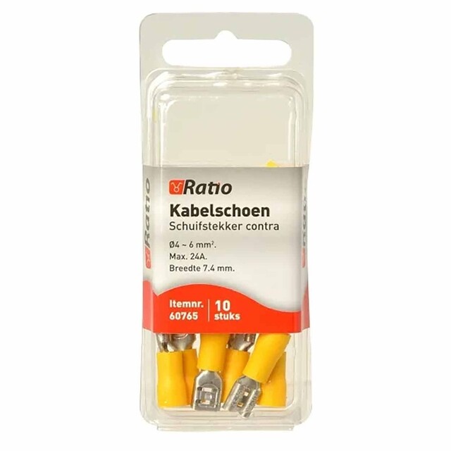 Product image 1 of Kabelschoen contra vlakstekker 4-6mm² - 10st in blister